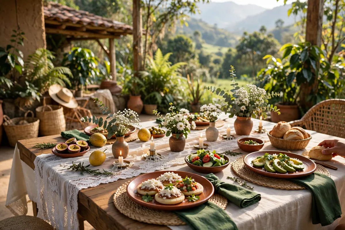 A white table for a family celebration