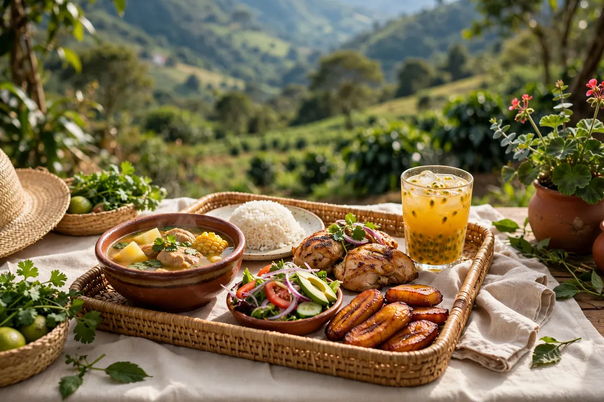 A complete lunch plate with soup
