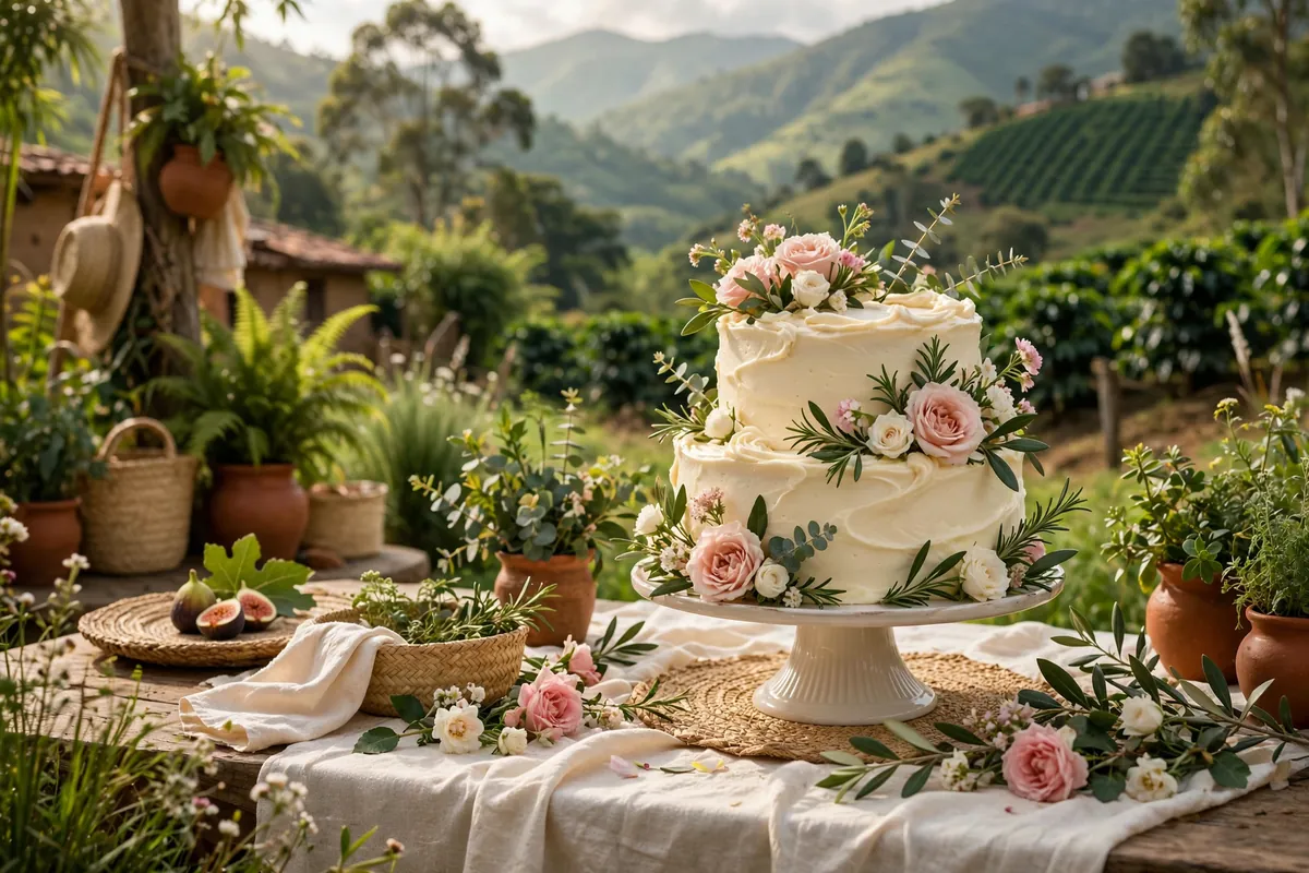 A two-tier celebration cake