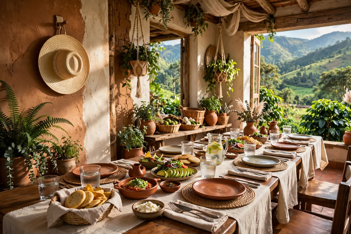 A reserved corner with a long table